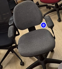 Task chairs grey with arms
