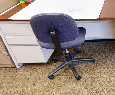 Blue task chair no arms