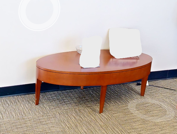 Oval coffee table
