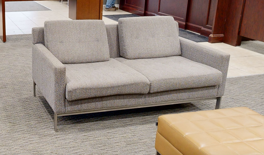 2 seat grey couch