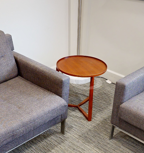 Round side table