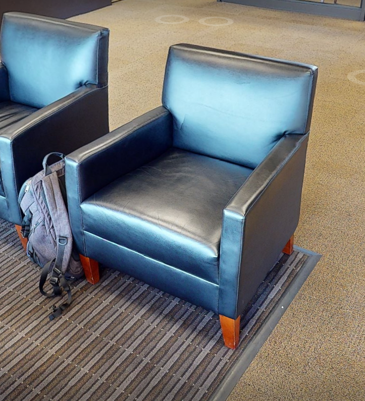 Black lounge chair