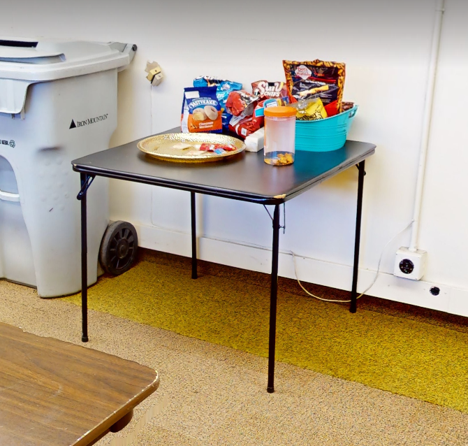 Square folding table