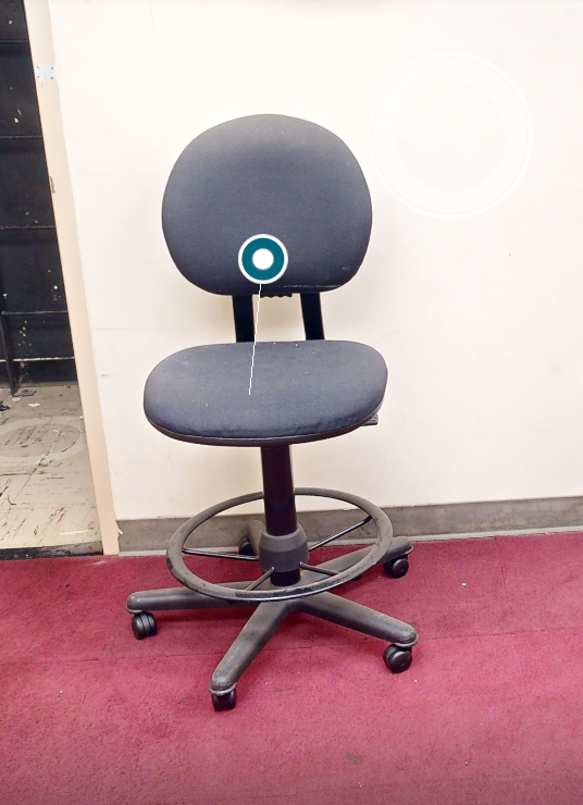 Grey teller task chair no arms