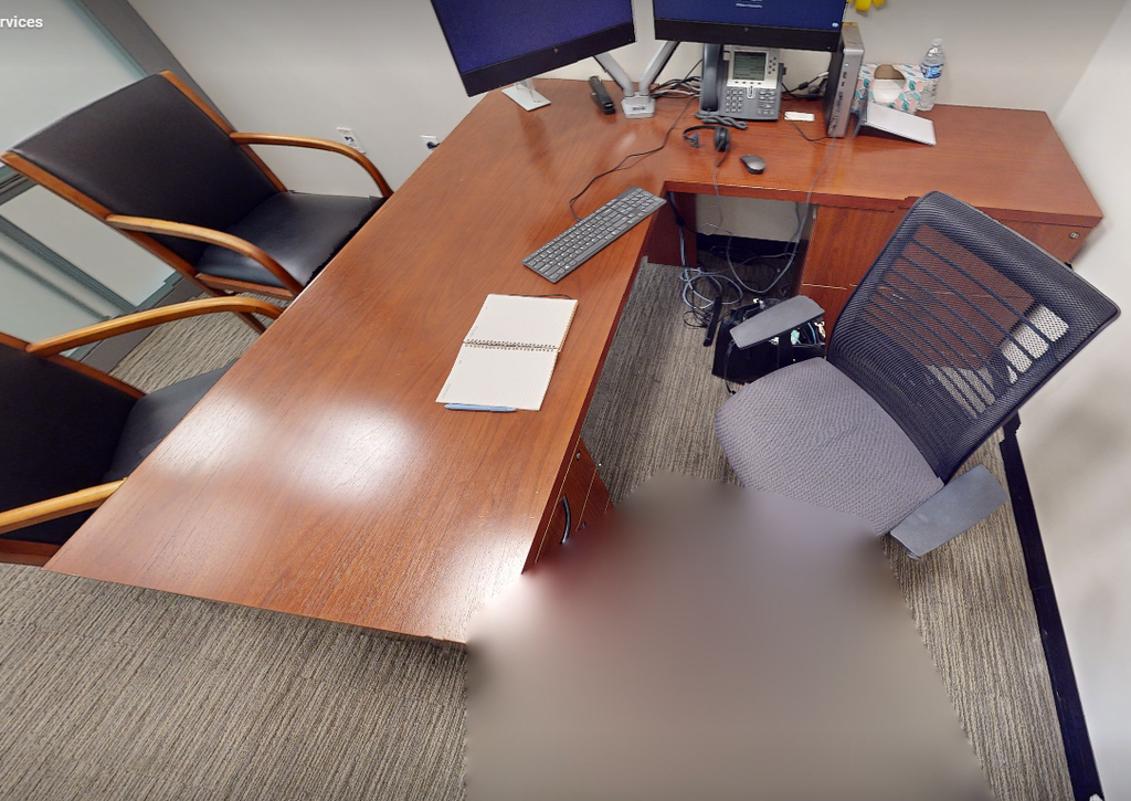 L-shaped desk