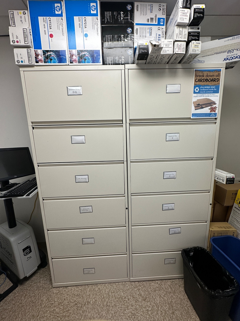 Filing cabinet vertical 6 tier