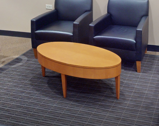 Oval coffee table