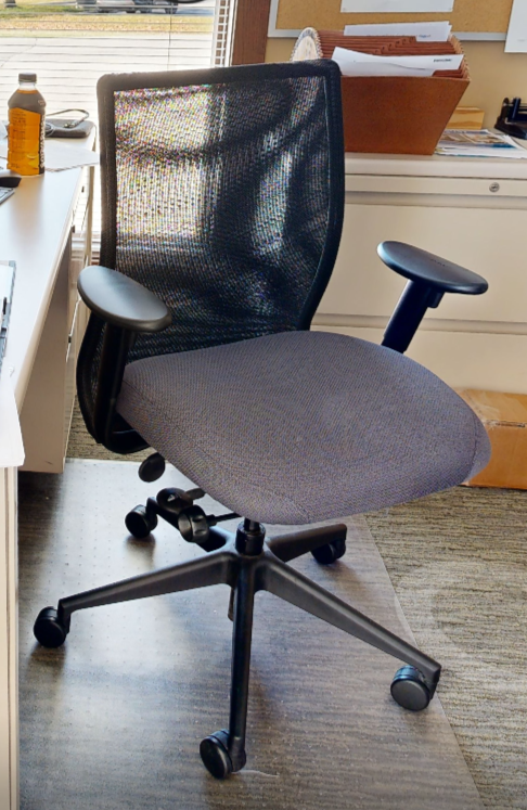 Blk &amp; grey task chair with arms