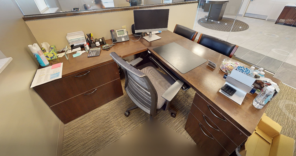 L-shaped desk