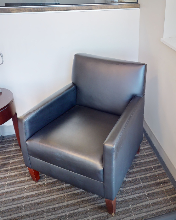 Black lounge chair
