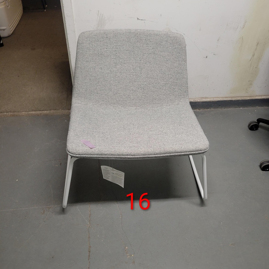 Light Gray and Balck Woven Fabric Rocker