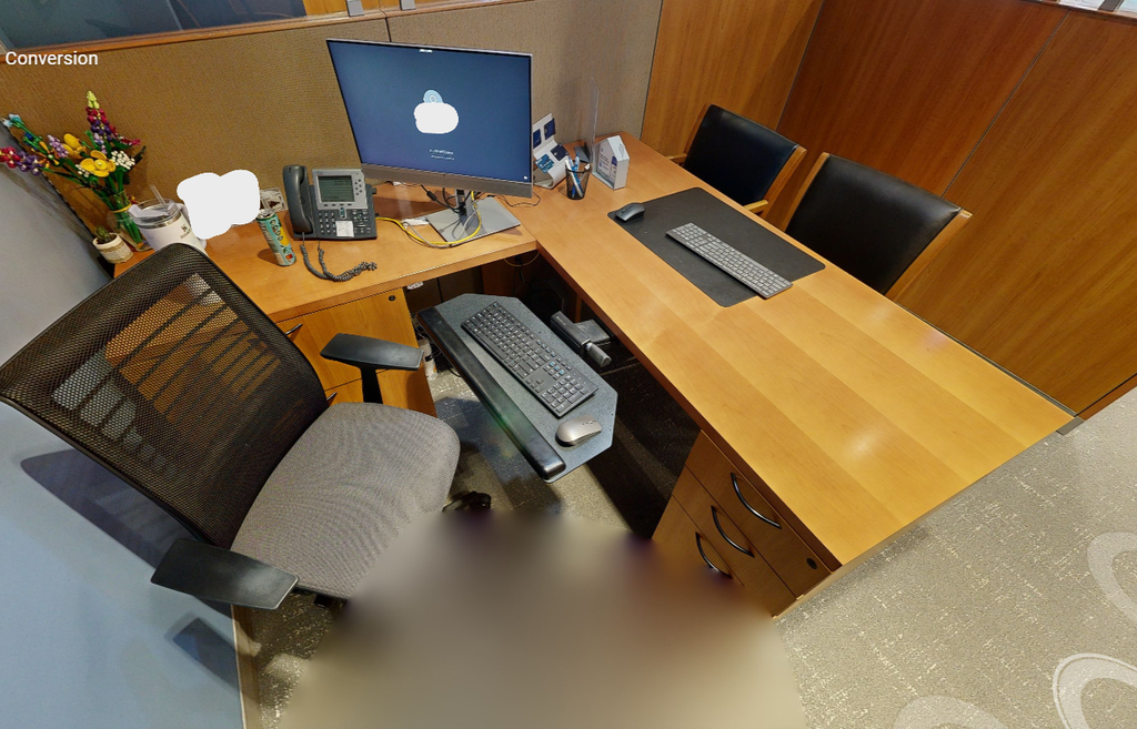 L-shaped desk