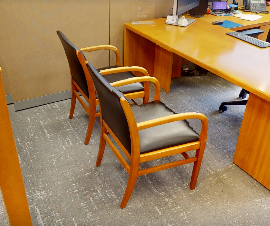 Black guest chair