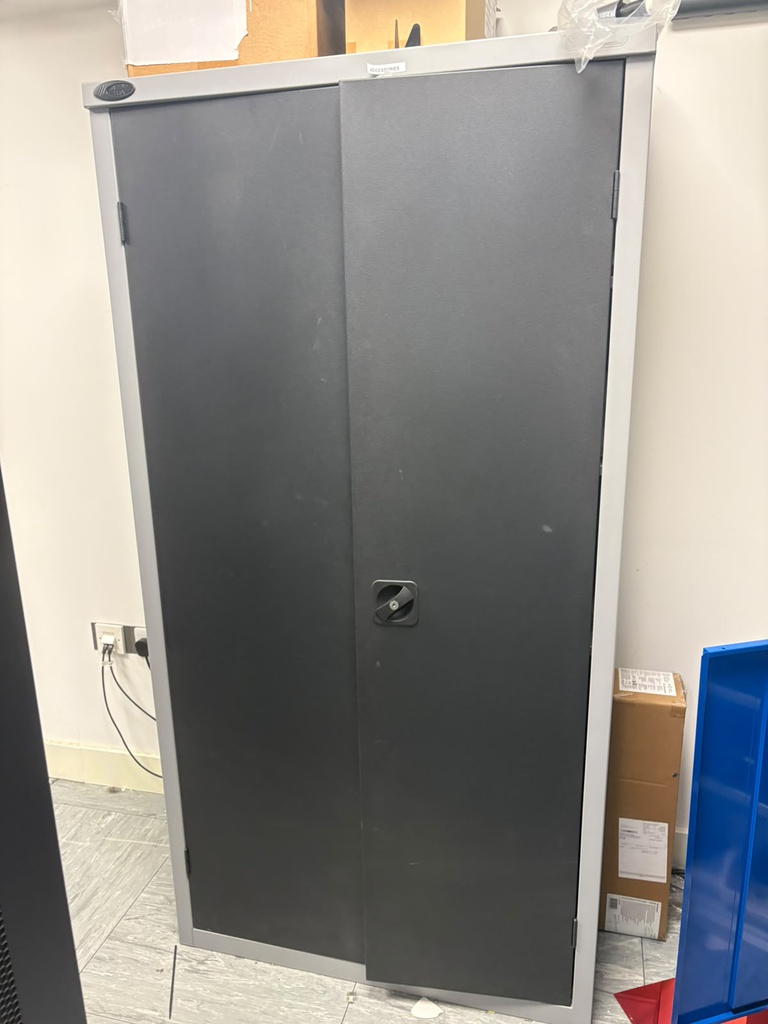 Grey and Black Wardrobe Cabinet