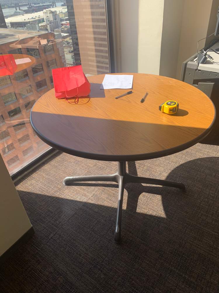42" Round table wood