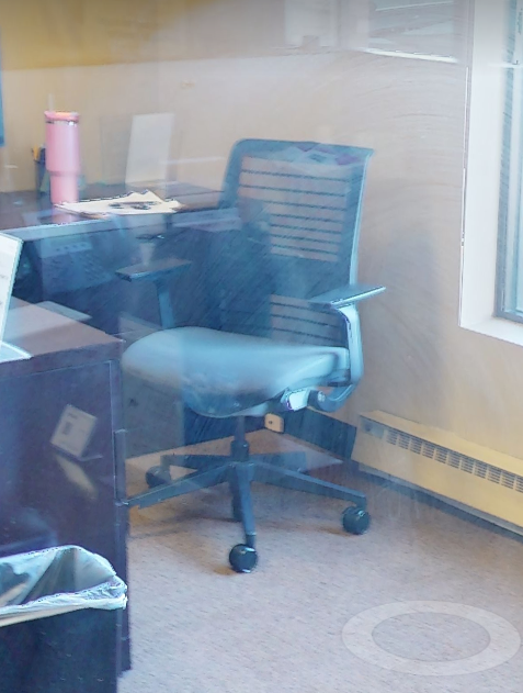 Task chair with arms