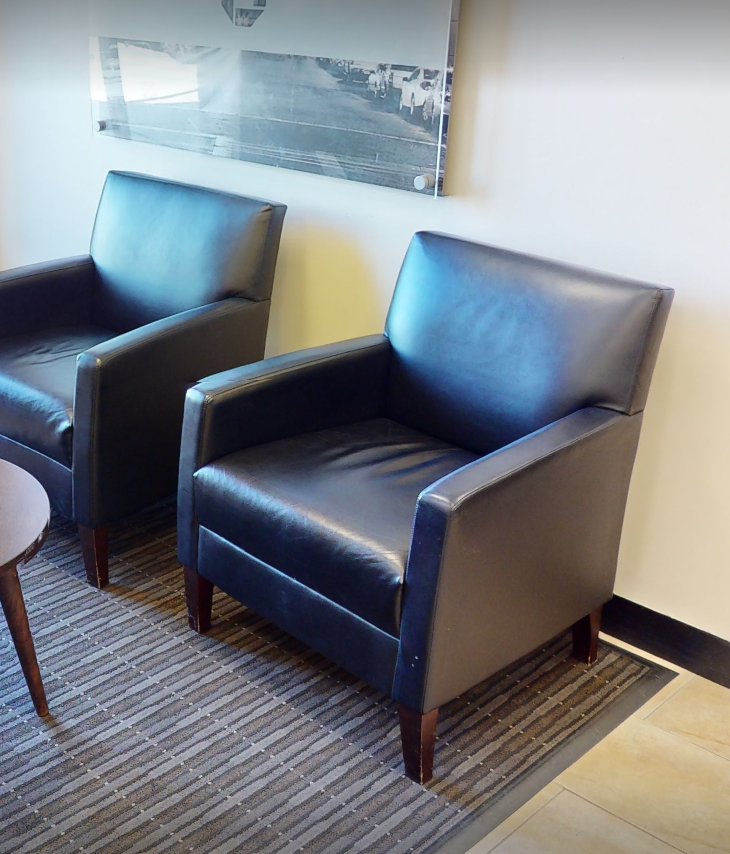Navy lounge chair