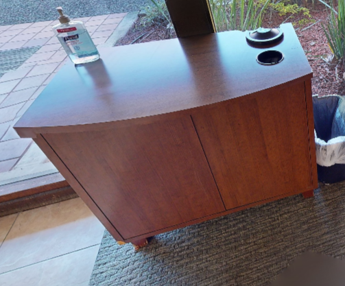 2-door coffee cabinet