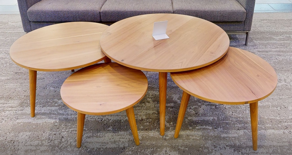 Round side table