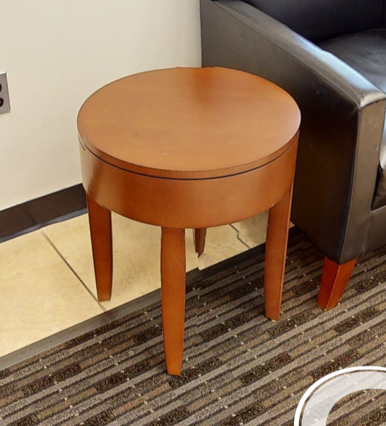 Round side table