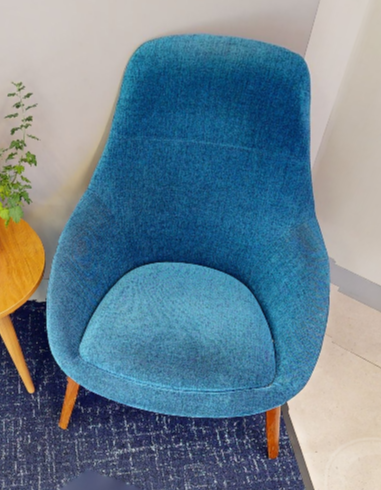 Blue lounge chair