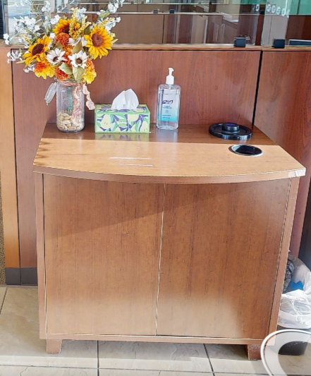 2 door wood cabinet