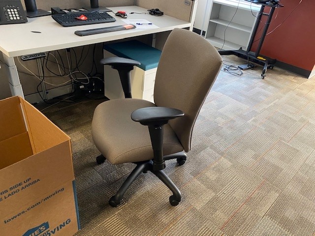 Grey Task Chair With Arms