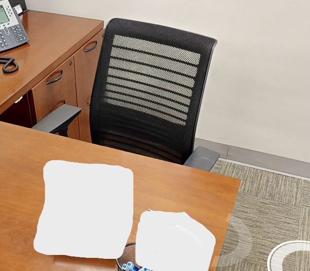 Task chair with arms
