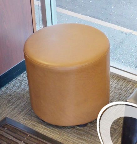 Gold round ottoman