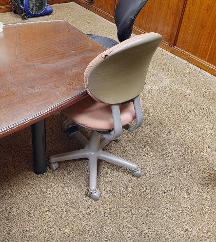 Pink task chair no arms
