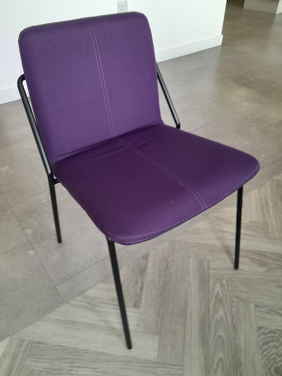 Canteen chair - purple fabric