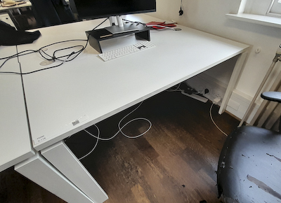 White single desk