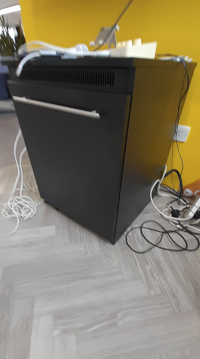 Medium black AV cupboard