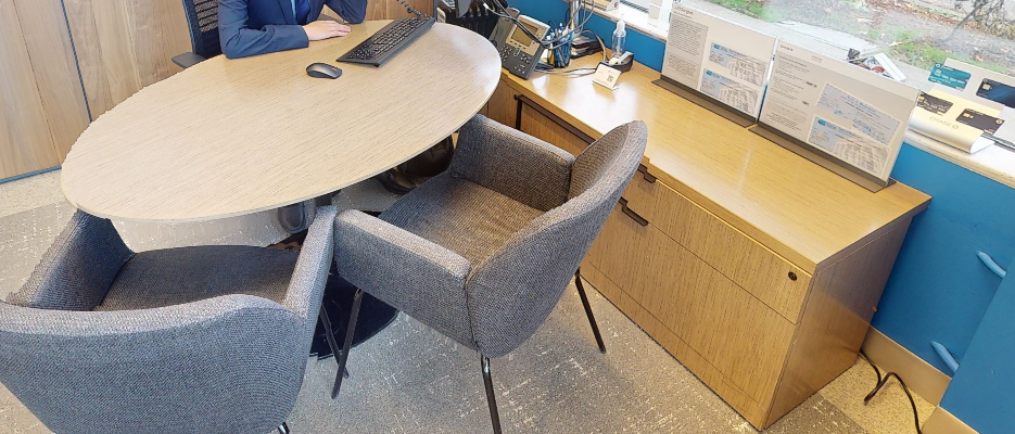 L-shaped desk
