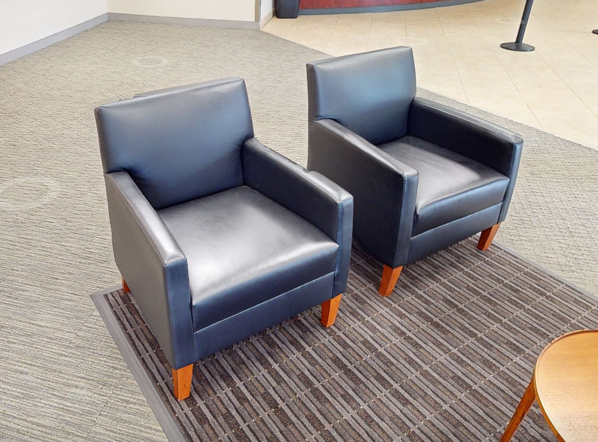 Black lounge chair