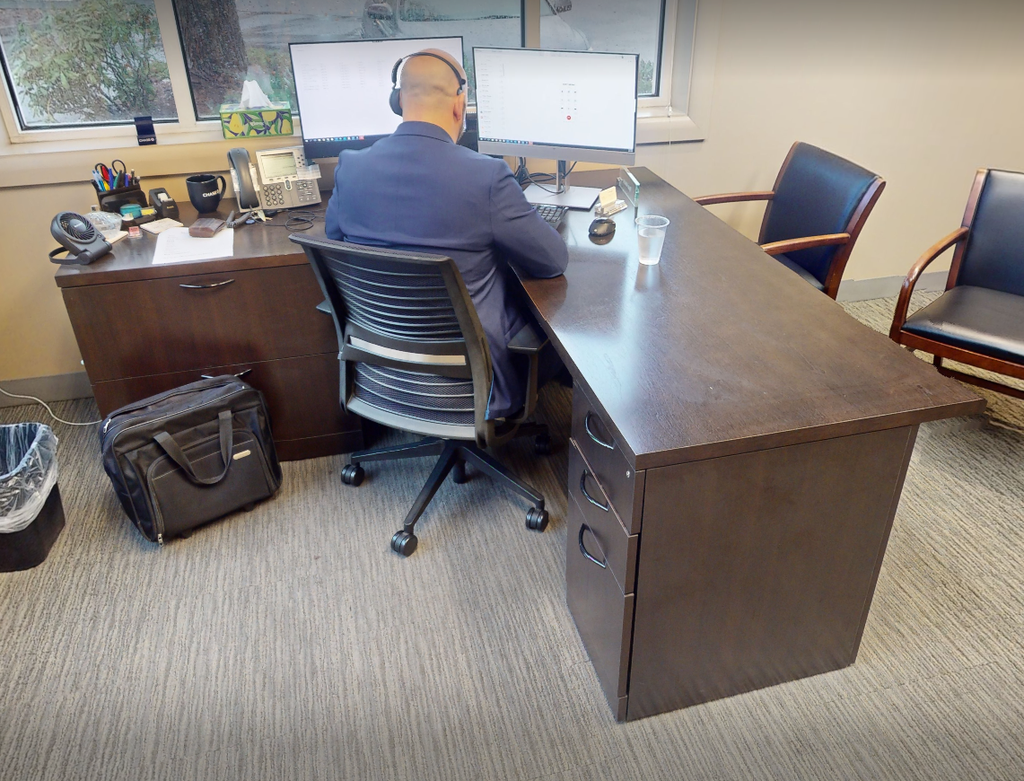 L-shaped desk