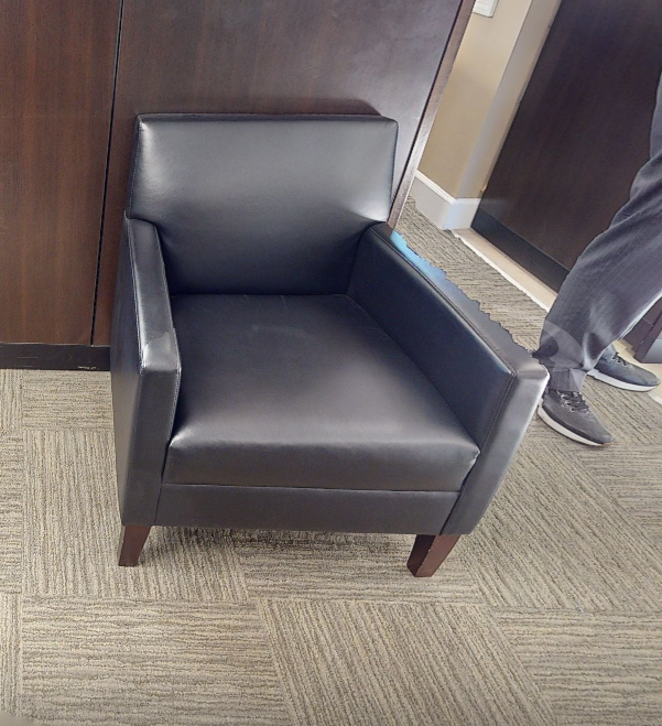 Black lounge chair