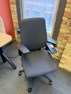 Gray task chairs