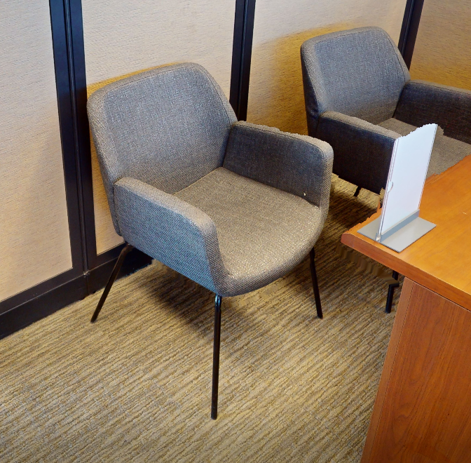 Grey guest chair
