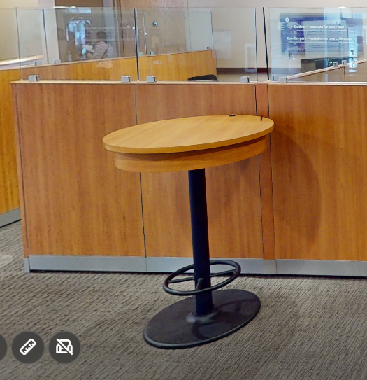 Round standing lab table