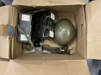WWII German Helmet and Radios