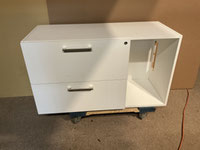 White side cabinet- right (credenza)