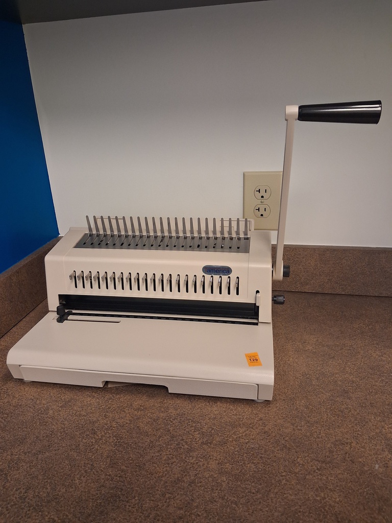 Manual plastic comb binding machine
