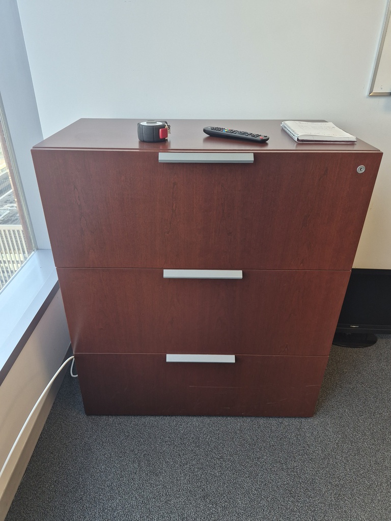 36" Wood 3 Drawer Lateral