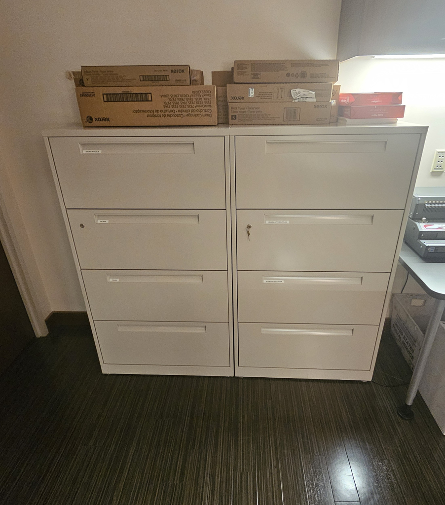 Four-drawer lateral file cabinet