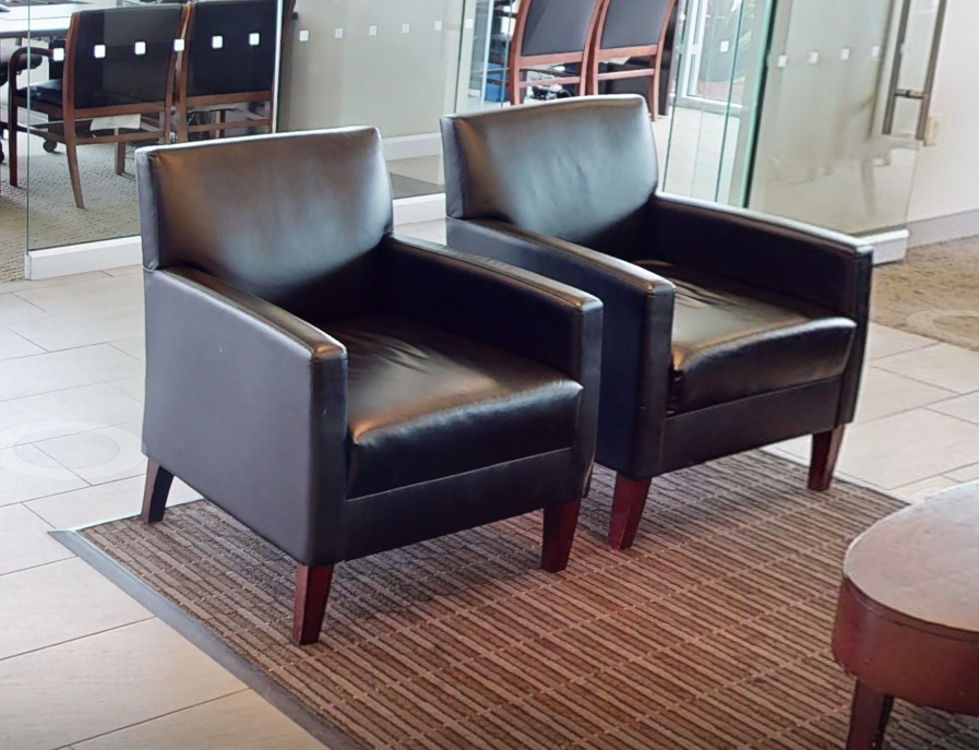 Black lounge chair