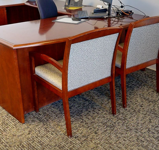 wooden guest chairs (office)