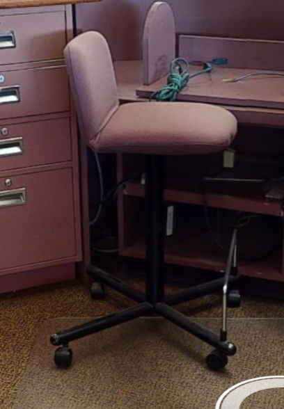 Pink teller task chair no arms