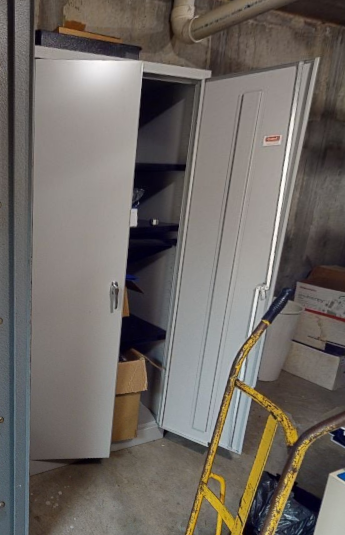 Tall steel 2 door cabinet