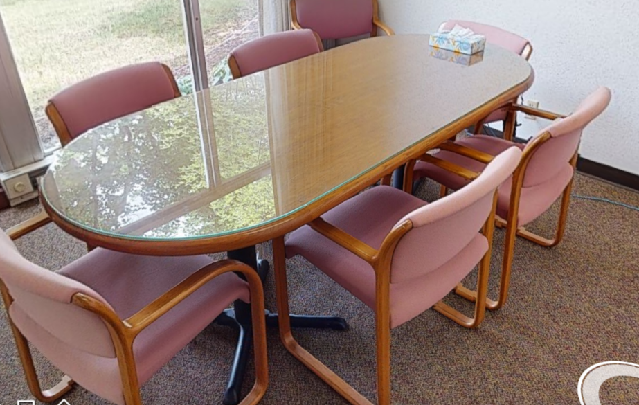Small glass top conference table